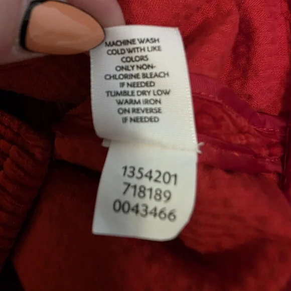 J. Jill Women's Red Corduroy Swing Jacket Size XS - Picture 7 of 8